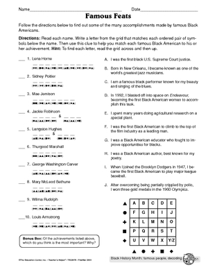 9 Best Images of African American History Month Worksheets - Black