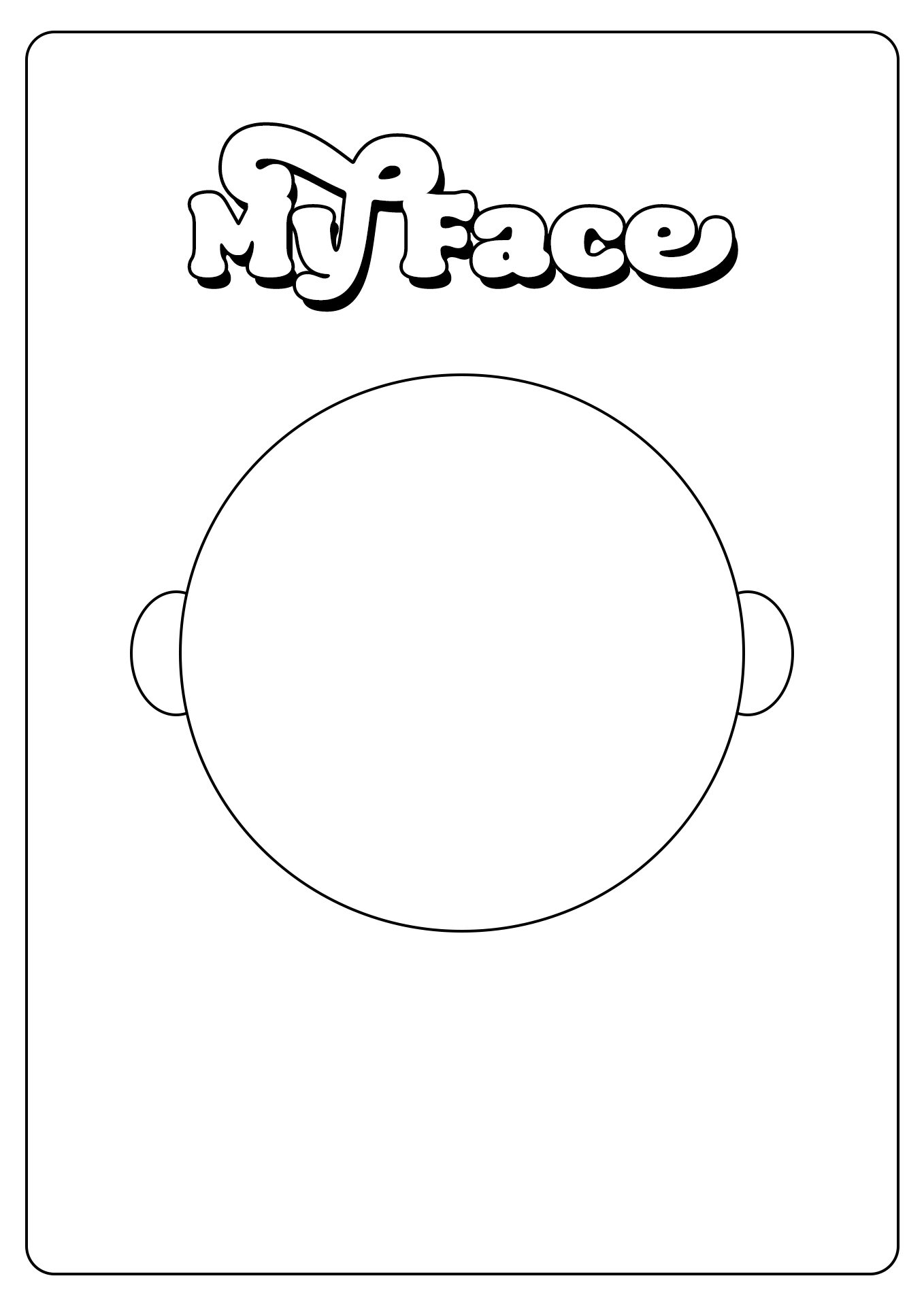 Printable Kindergarten Self Portrait Template Printable Templates
