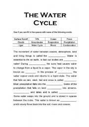 15 Best Images of Water Cycle Fill In Worksheet - Blank Water Cycle