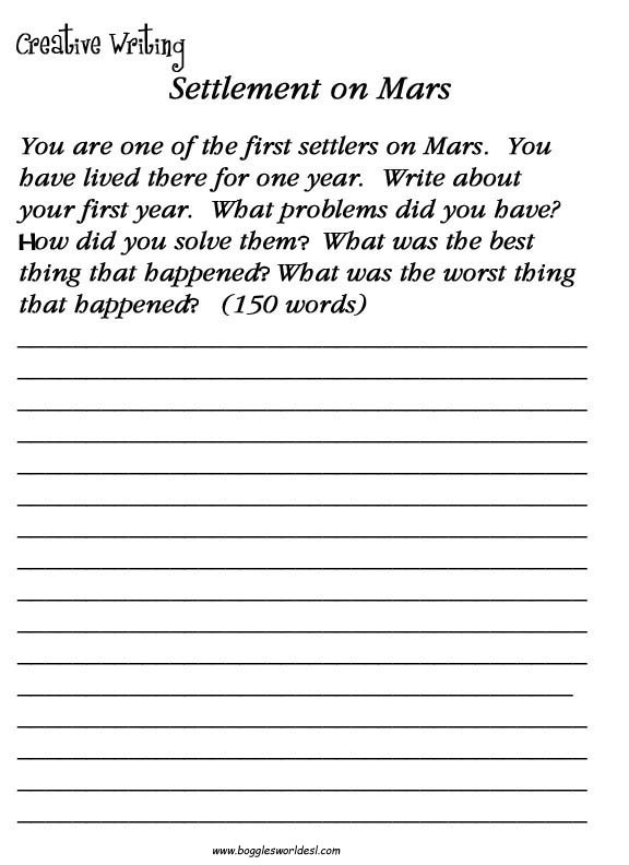 18 Best Images of Middle School Writing Activities Worksheets