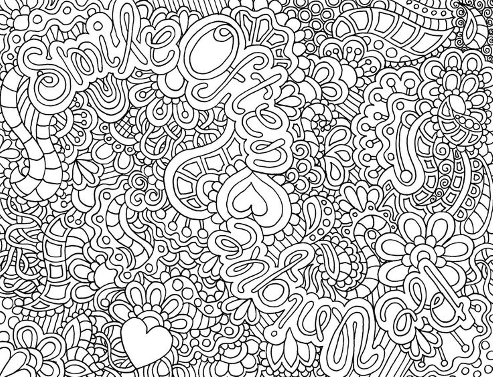 Difficult Adult Coloring Pages
