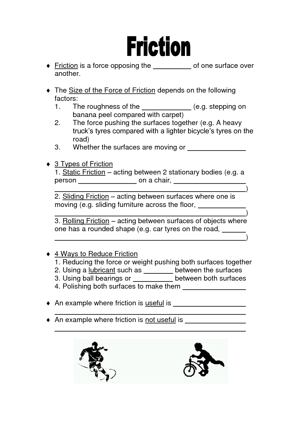 Forces And Motion Worksheet