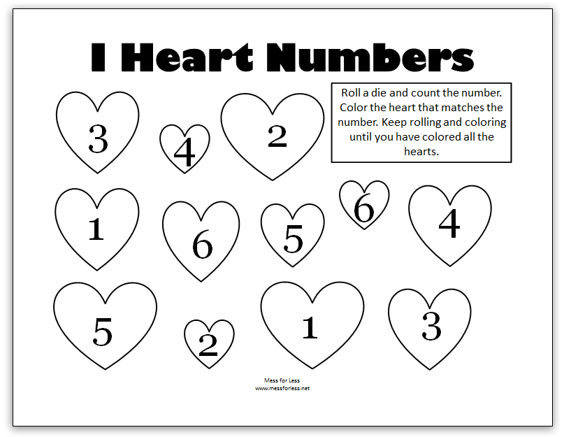 Kindergarten Valentine Math Worksheets