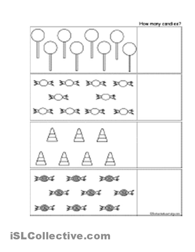 Kindergarten Worksheets Counting to 10