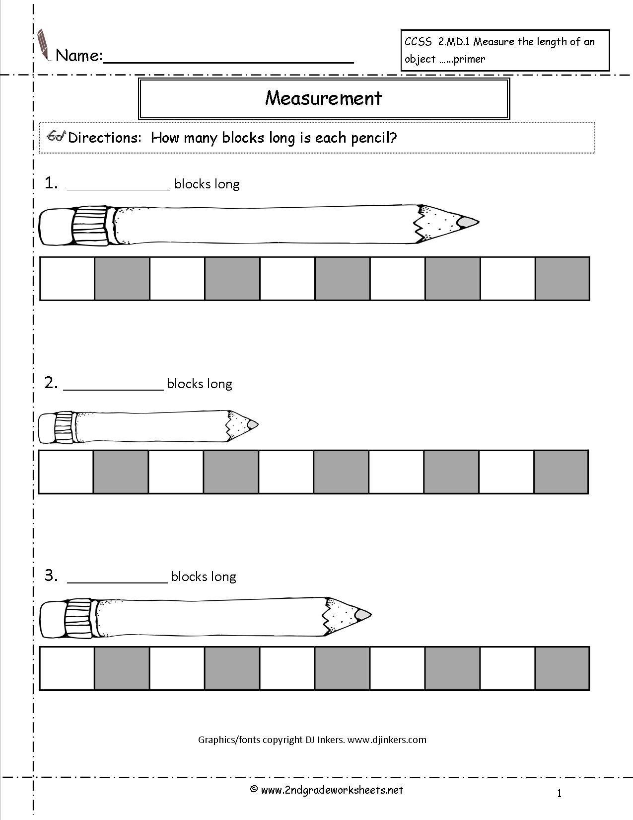19 Best Images of Length Measurement Worksheets 2nd Grade - Non