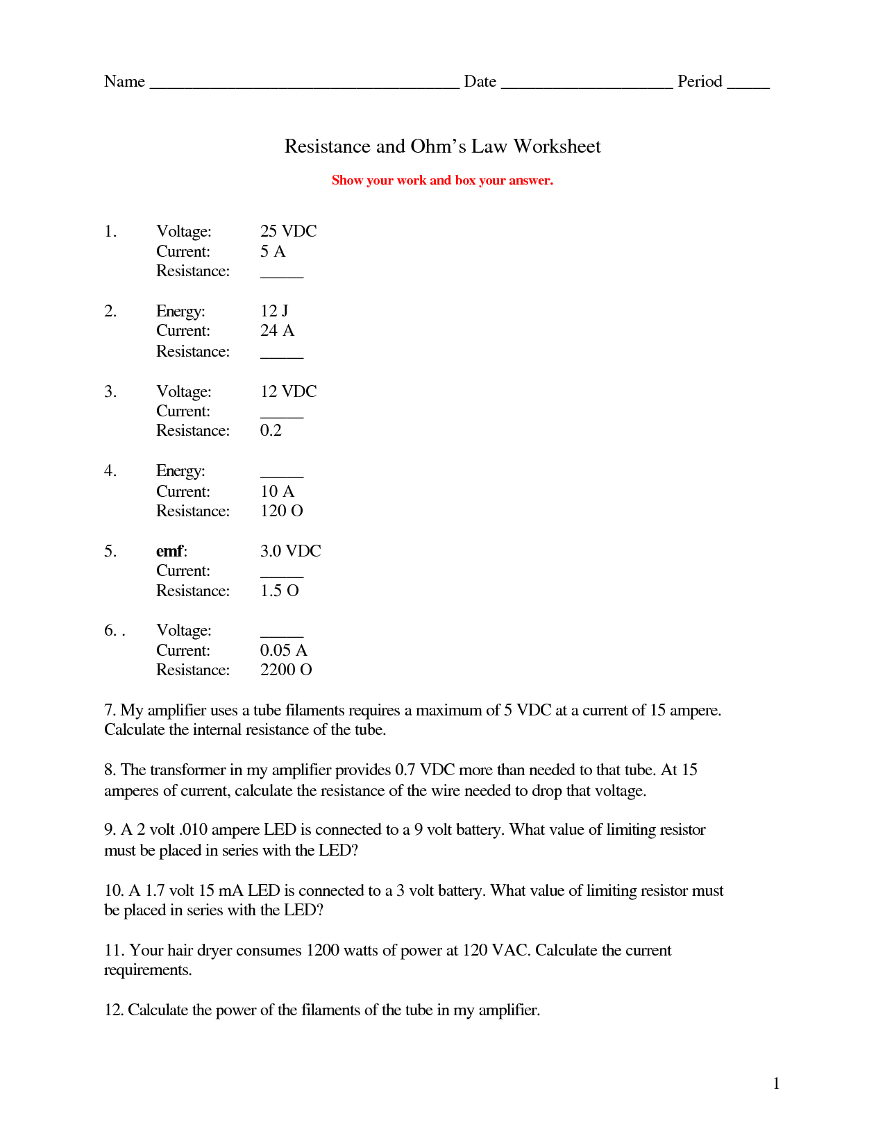 19 Best Images of Which Law Worksheet Answers  Gas Laws Worksheet Answer Key, Ohms Law 