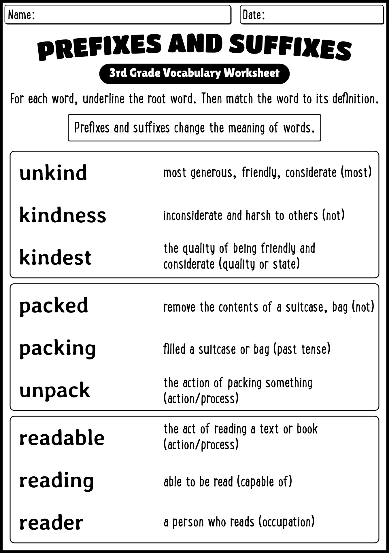 13 Best Images of Roots Prefixes And Suffixes Worksheets - Prefix