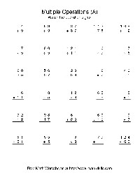 All Mixed Number Operations Worksheets