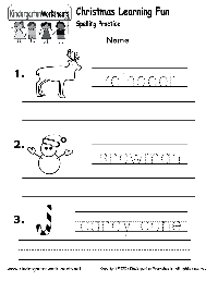 Free Christmas Kindergarten Worksheets Printable