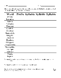 Prefix and Suffix Worksheets 4th Grade