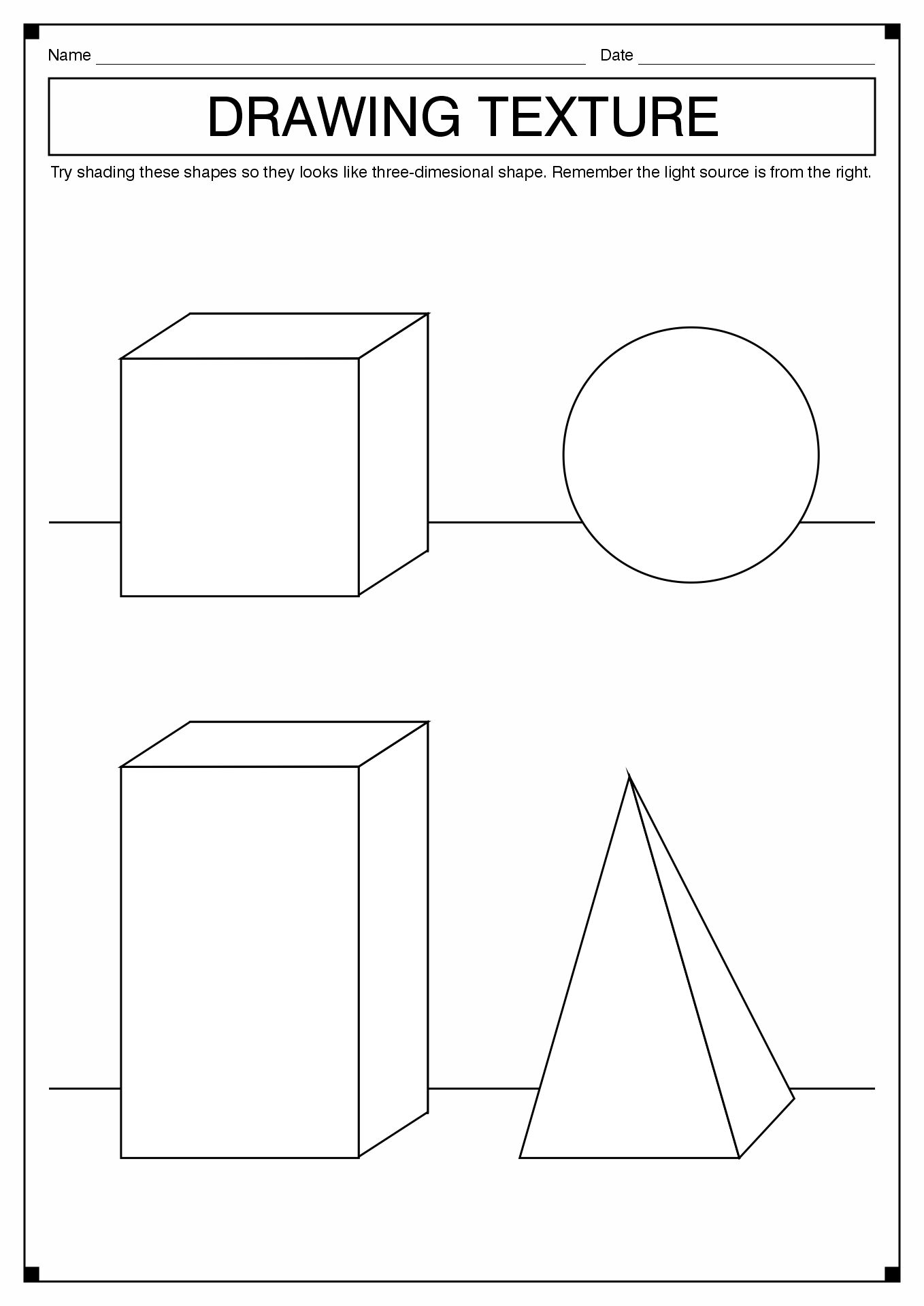 10 Best Images Of Pencil Shading Worksheets Student Pencil Value