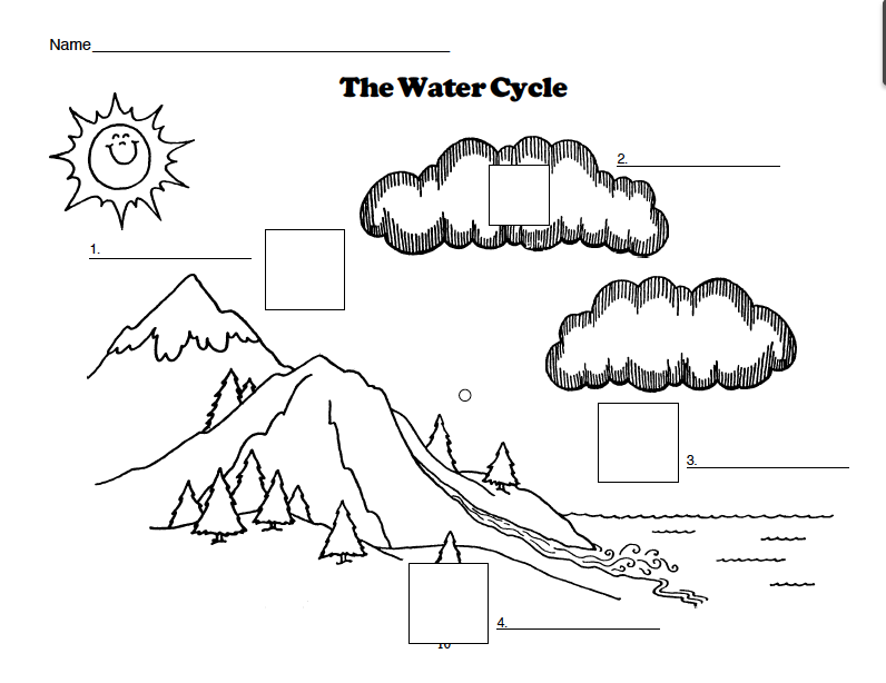 Blank Water Cycle Diagram Worksheet