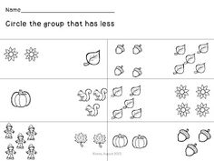Comparing Numbers Kindergarten