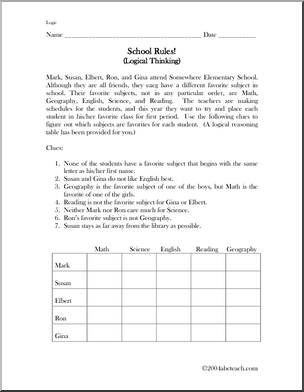 Deductive Reasoning Worksheet With Answers Pdf