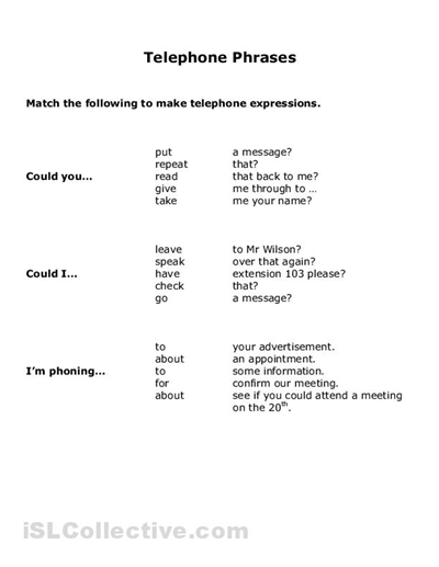  English Conversation Worksheets Printable