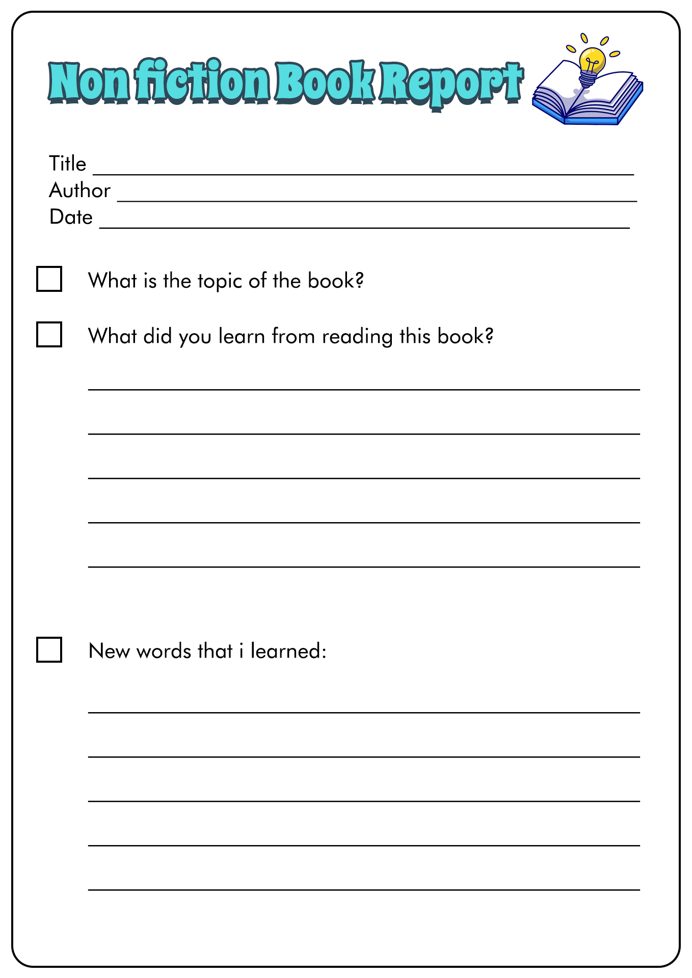 13 Best Images Of Animal Research Worksheets Template First Grade free-printable-nonfiction-book-report-form-printable-forms-free-online