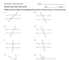 Quiz Review Geometry Angle Relationships Answer Key