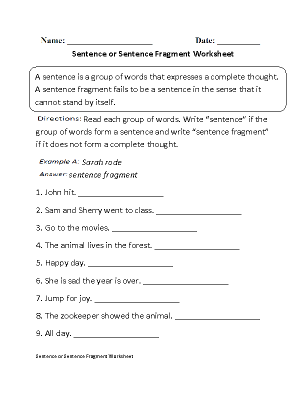worksheet-2-sentence-fragments-18-exercises-answer-key-exercise