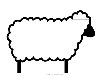 Sheep Writing Template