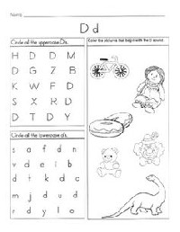 Find Letter D Worksheets Preschool