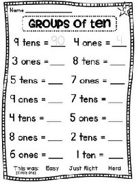 Place Value Tens and Ones Worksheets First Grade