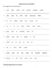 Printable Sentence Structure Worksheets