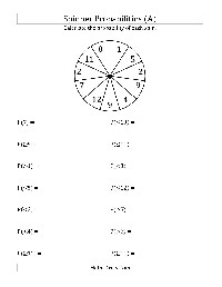 Spinner Probability Worksheets