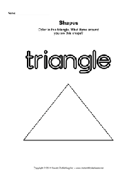 Triangle Shape Worksheet