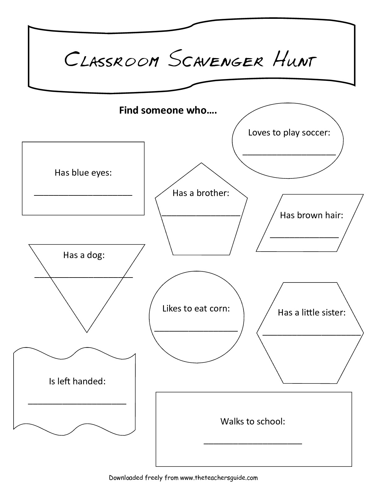 33 Classroom Scavenger Hunt Worksheet - Worksheet Resource Plans