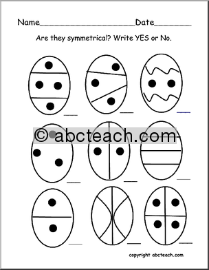Easter Egg Symmetry Worksheet