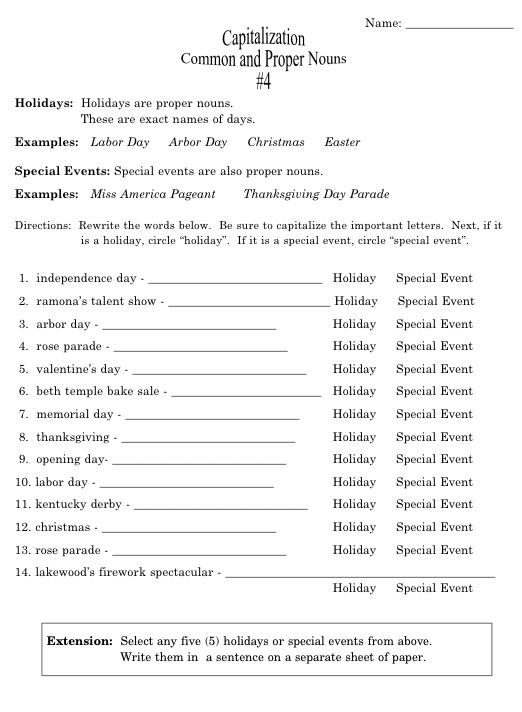 Grade 3 Printable English Worksheets