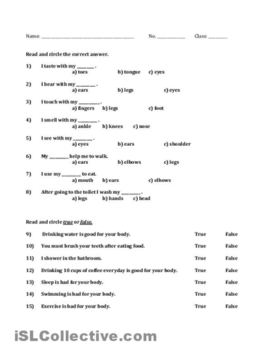 health-worksheets-for-3rd-grade