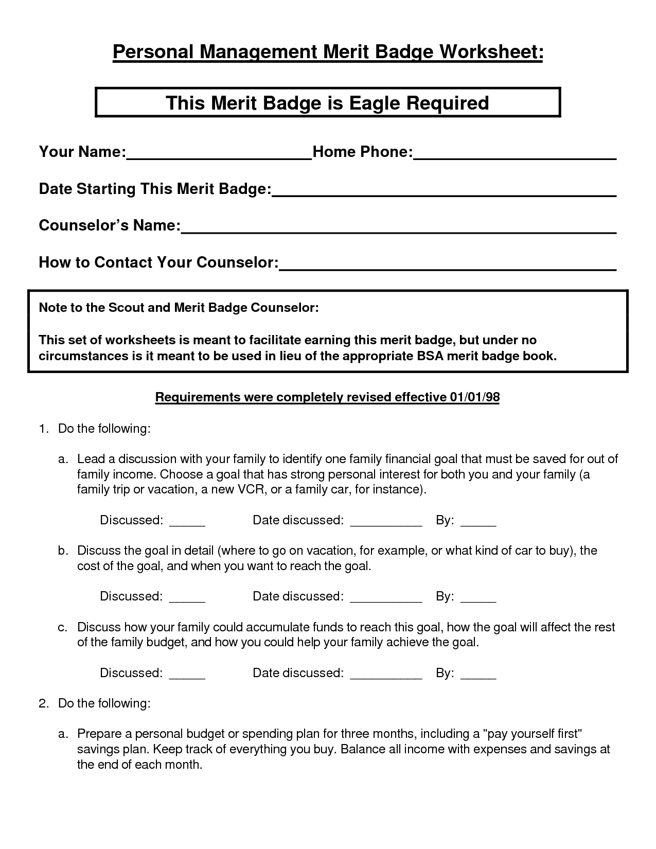 16 Best Images of Scout Merit Badges Worksheets Personal Management Merit Badge Worksheet 16 Best Images of Scout Merit Badges Worksheets Personal Management Merit Badge Worksheet