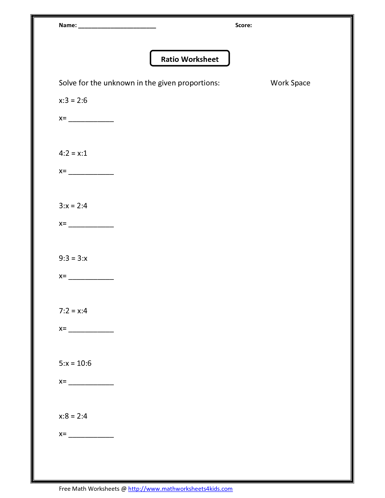 6 Best Images of Ratio And Proportion Worksheets - Equivalent Ratios