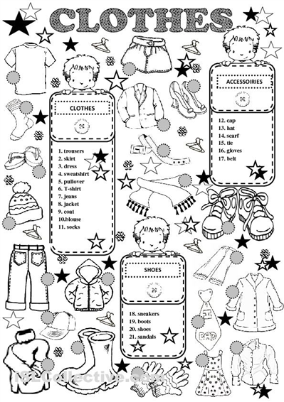 Free Printable Winter Clothing Worksheets