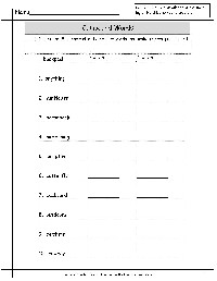2nd Grade Compound Words Worksheets