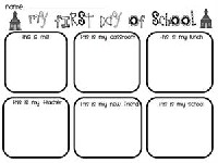 My First Day of School Worksheet