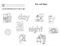 Night and Day Worksheet Activities