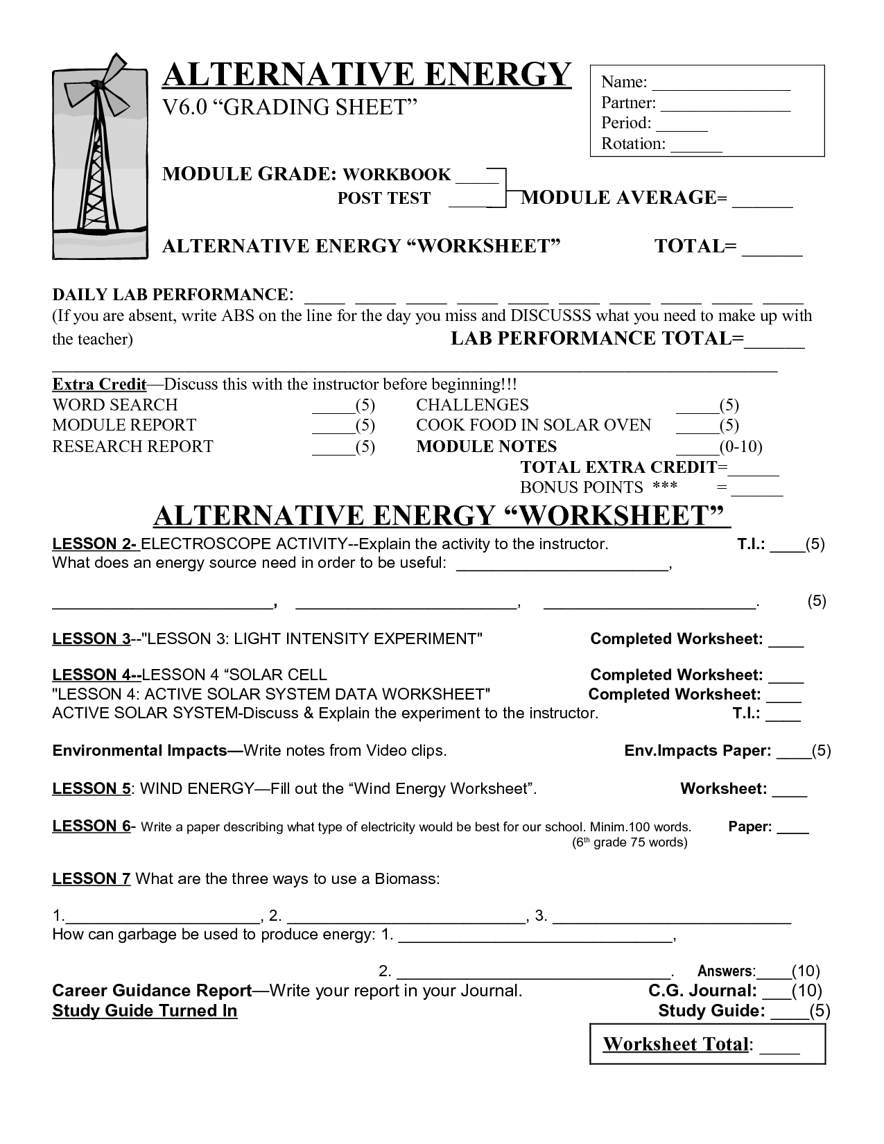 Renewable And Nonrenewable Resources Worksheet