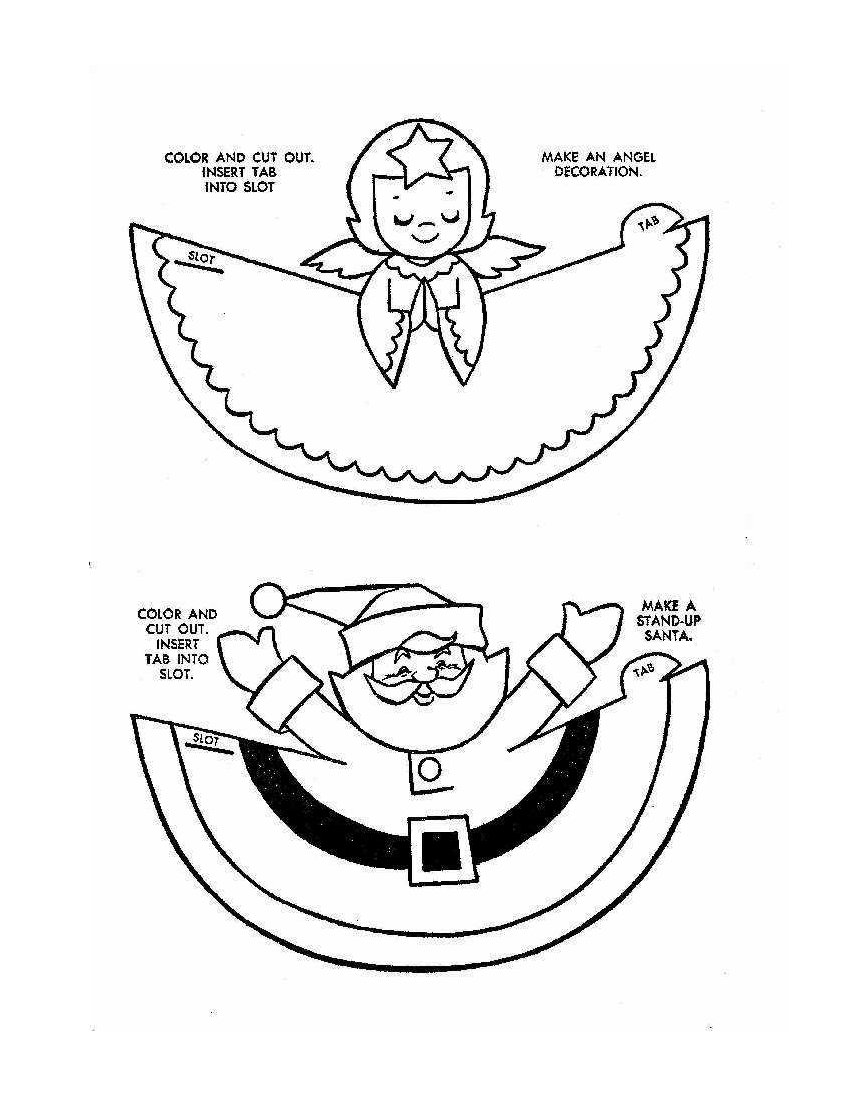 Christmas Cut Out Coloring Pages