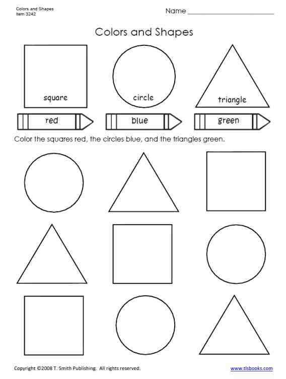 9 Images of Coloring Shapes Worksheet