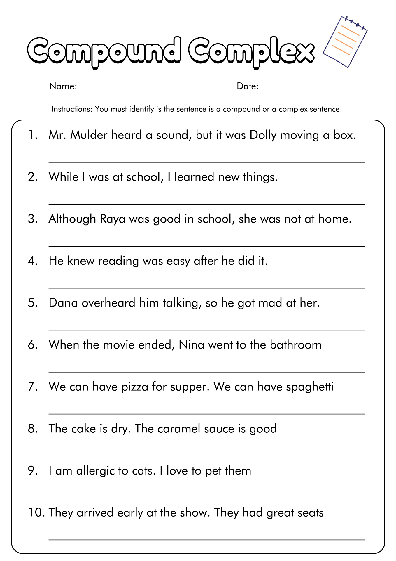 sentences-worksheets-compound-sentences-worksheets