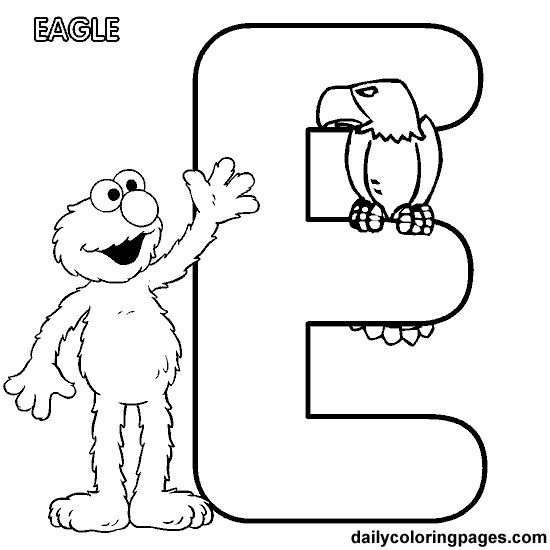 Elmo Alphabet Coloring Pages