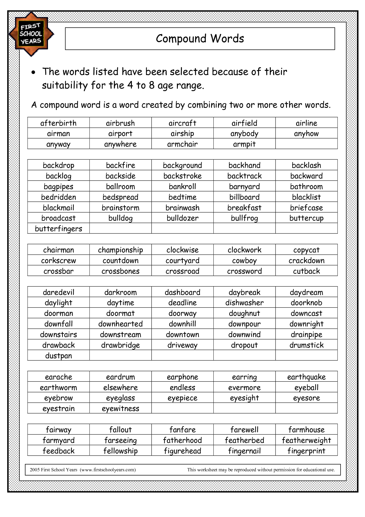 third-grade-compound-words