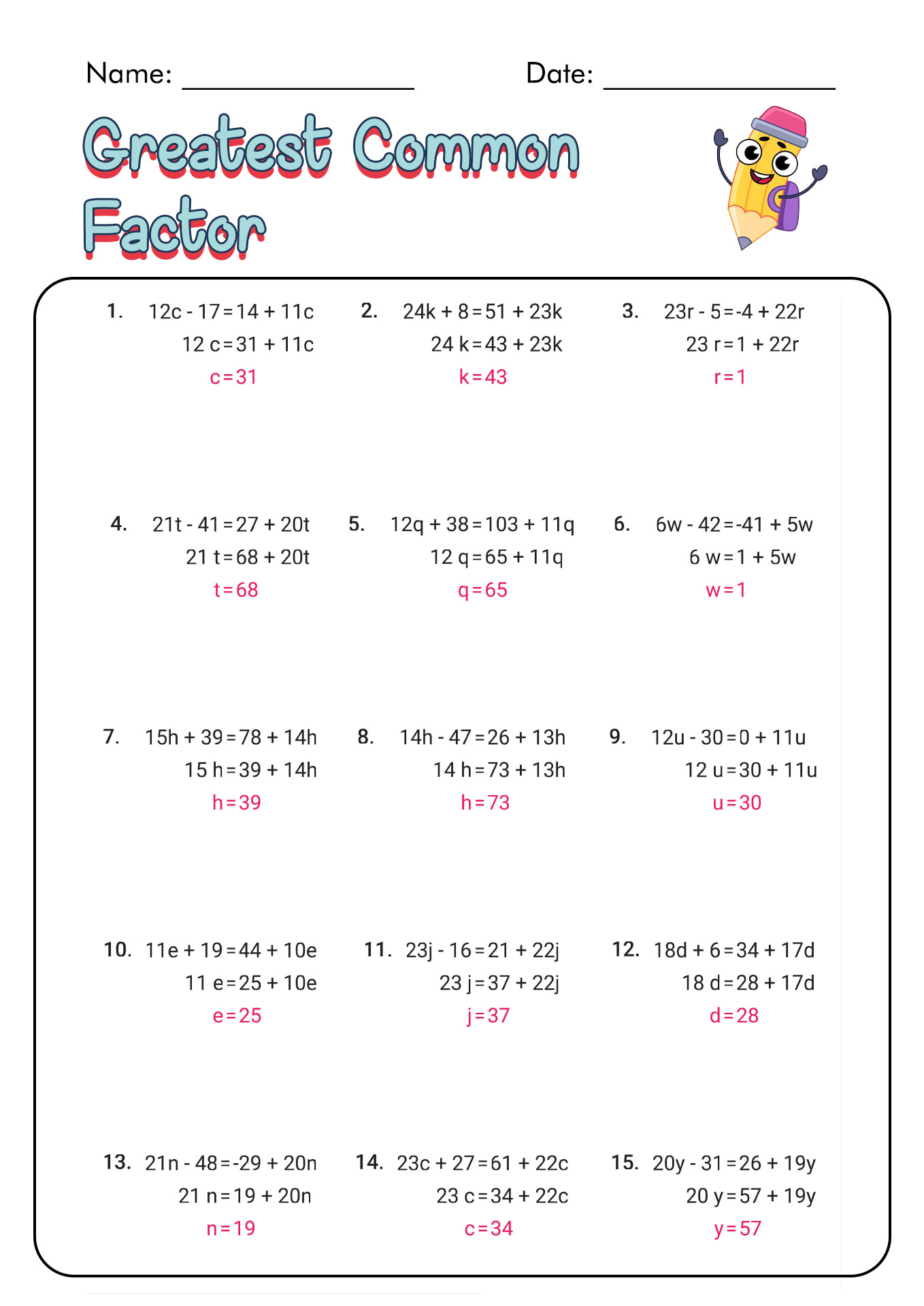 10 Best Images of Factoring Polynomials Practice Worksheet And Answers