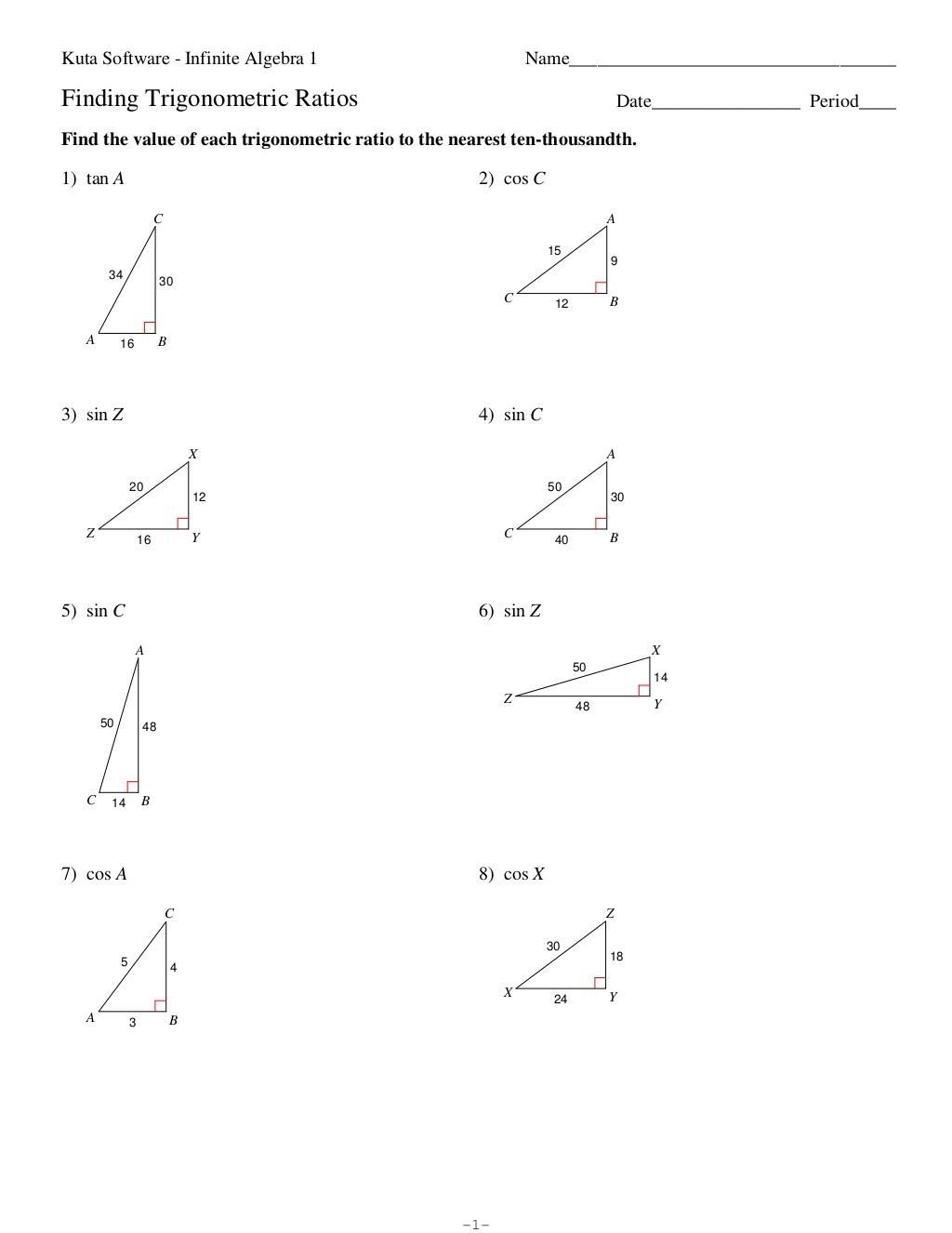 10-best-images-of-trigonometry-worksheets-with-answer-key-special-right-triangles-worksheet