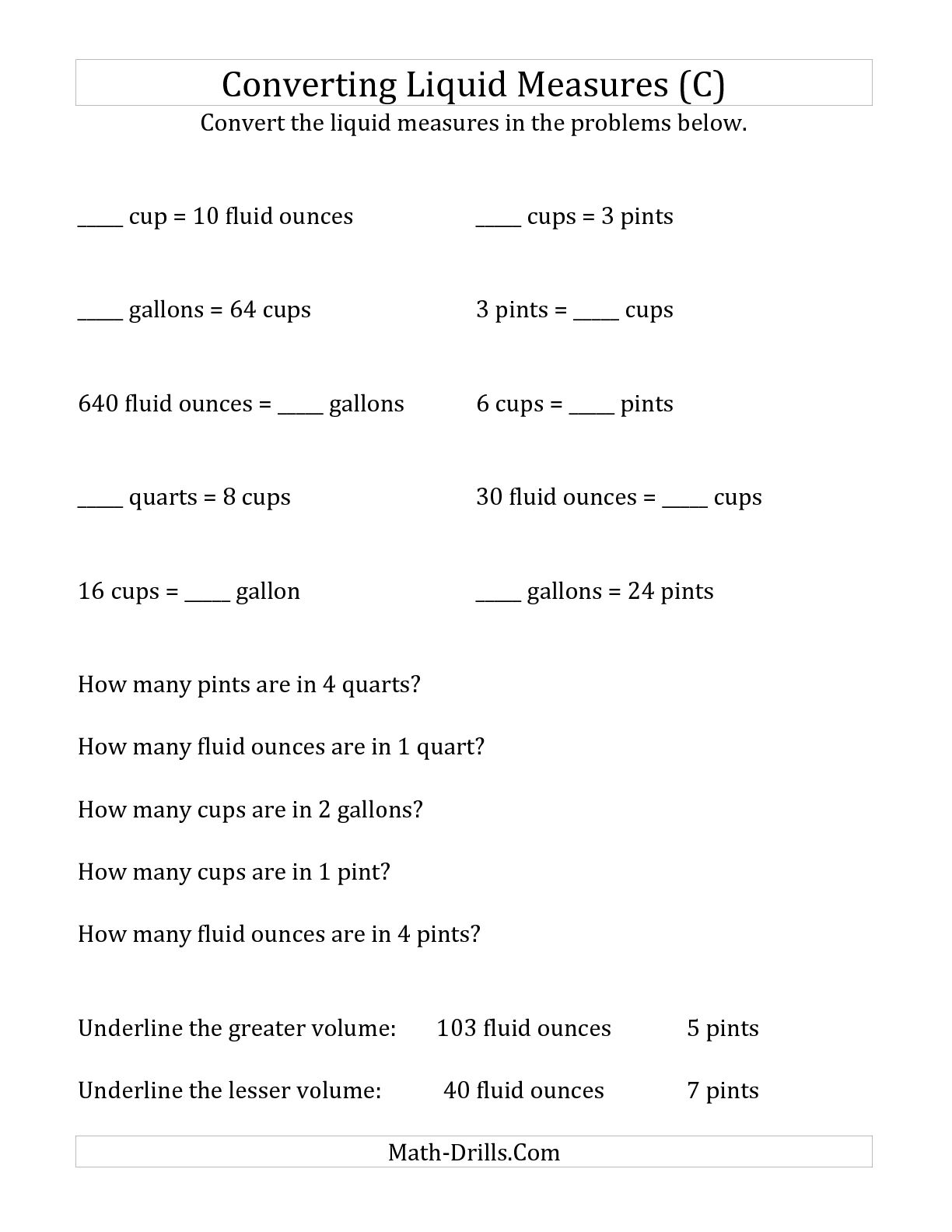 Metrics And Measurement Worksheet Answers