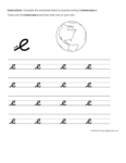 Printable Lowercase Letter E Worksheet