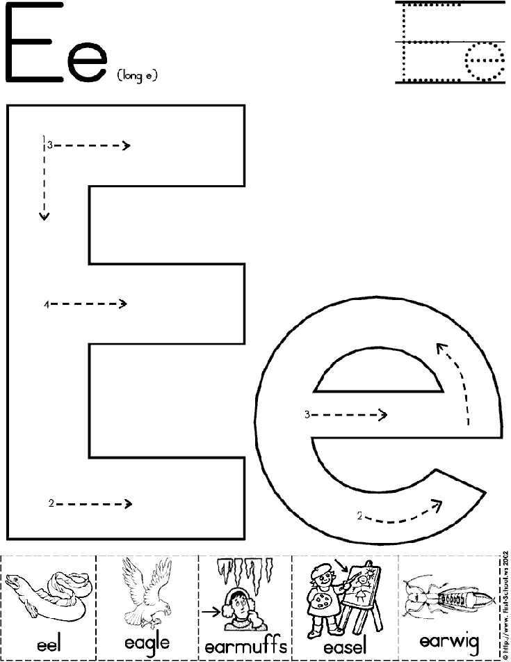 Printable Preschool Worksheets Letter E
