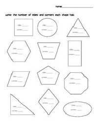 2D Shape Sides Worksheet 1st Grade